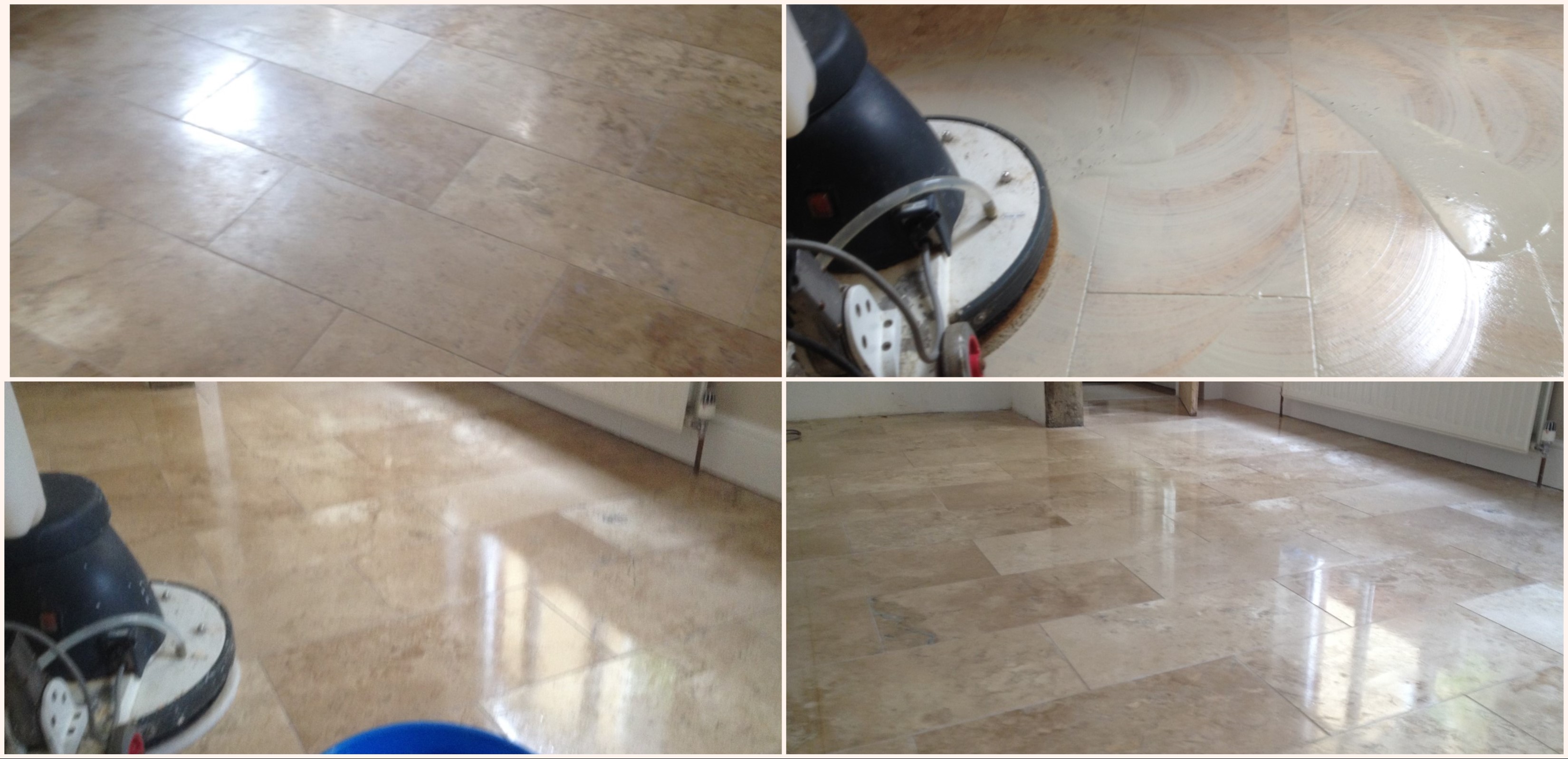 Travertine floor clean and polish Whitley Bay