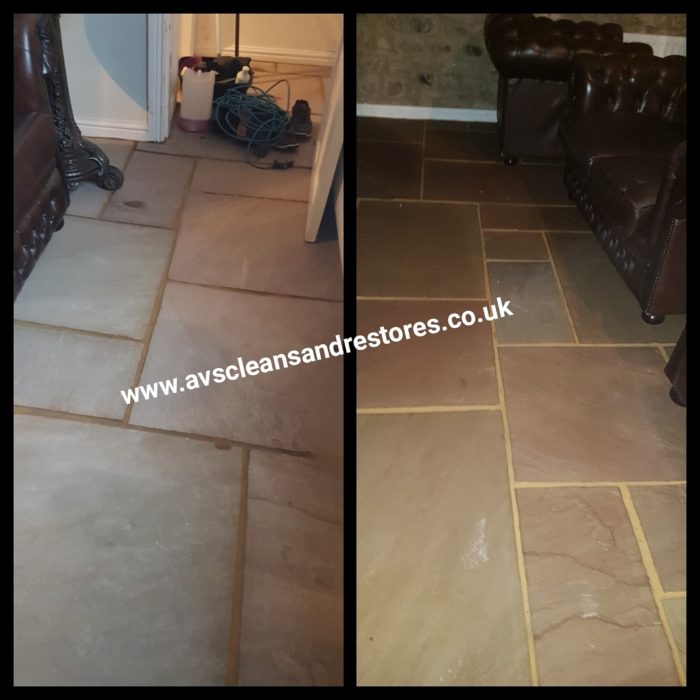 Sandstone floor cleaning in Corbridge