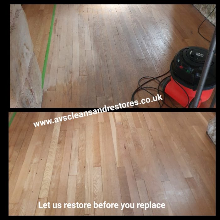 Oak strip flooring sanded in Alnmouth